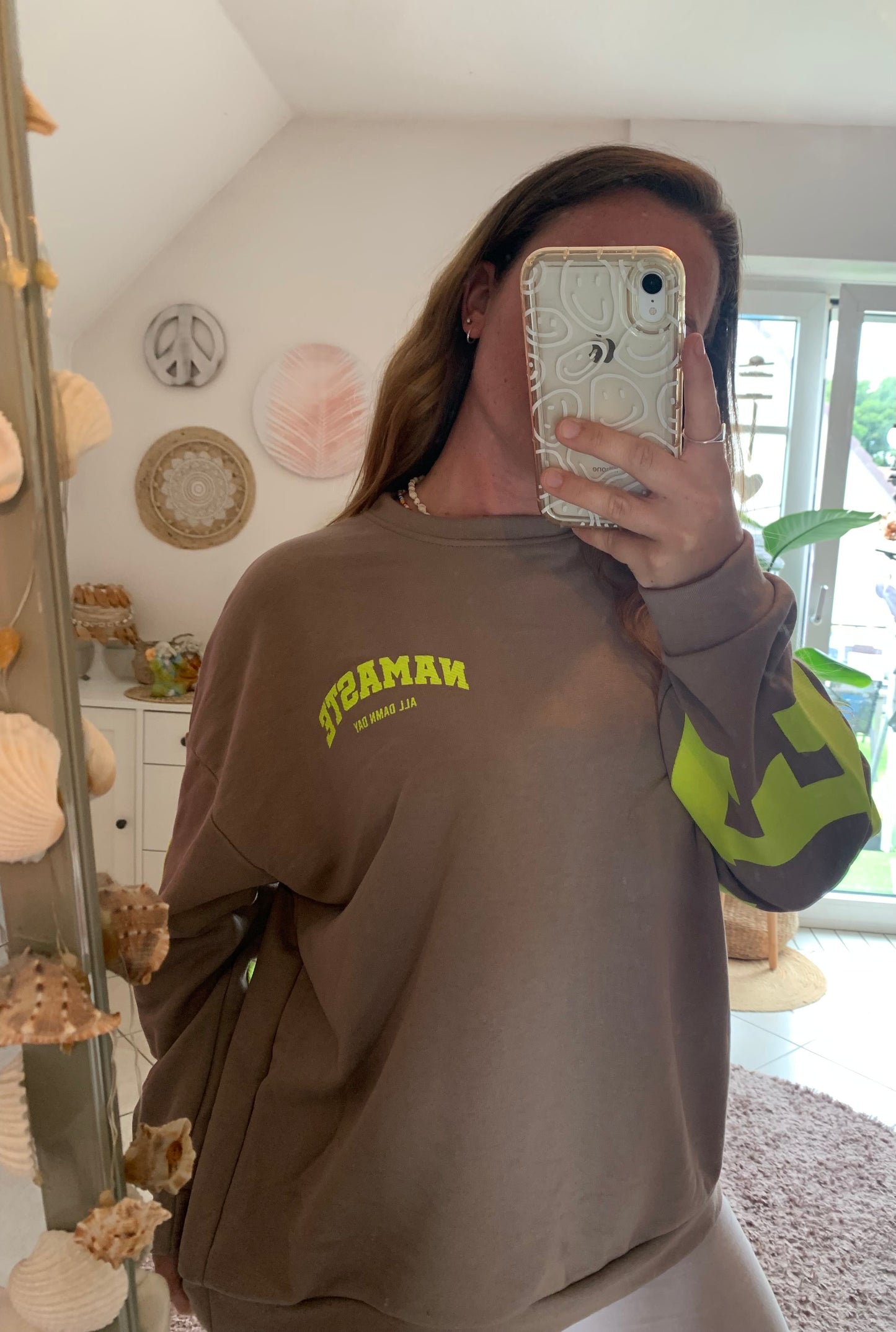 Namaste Sweater Pullover Yoga Hippie Oversize