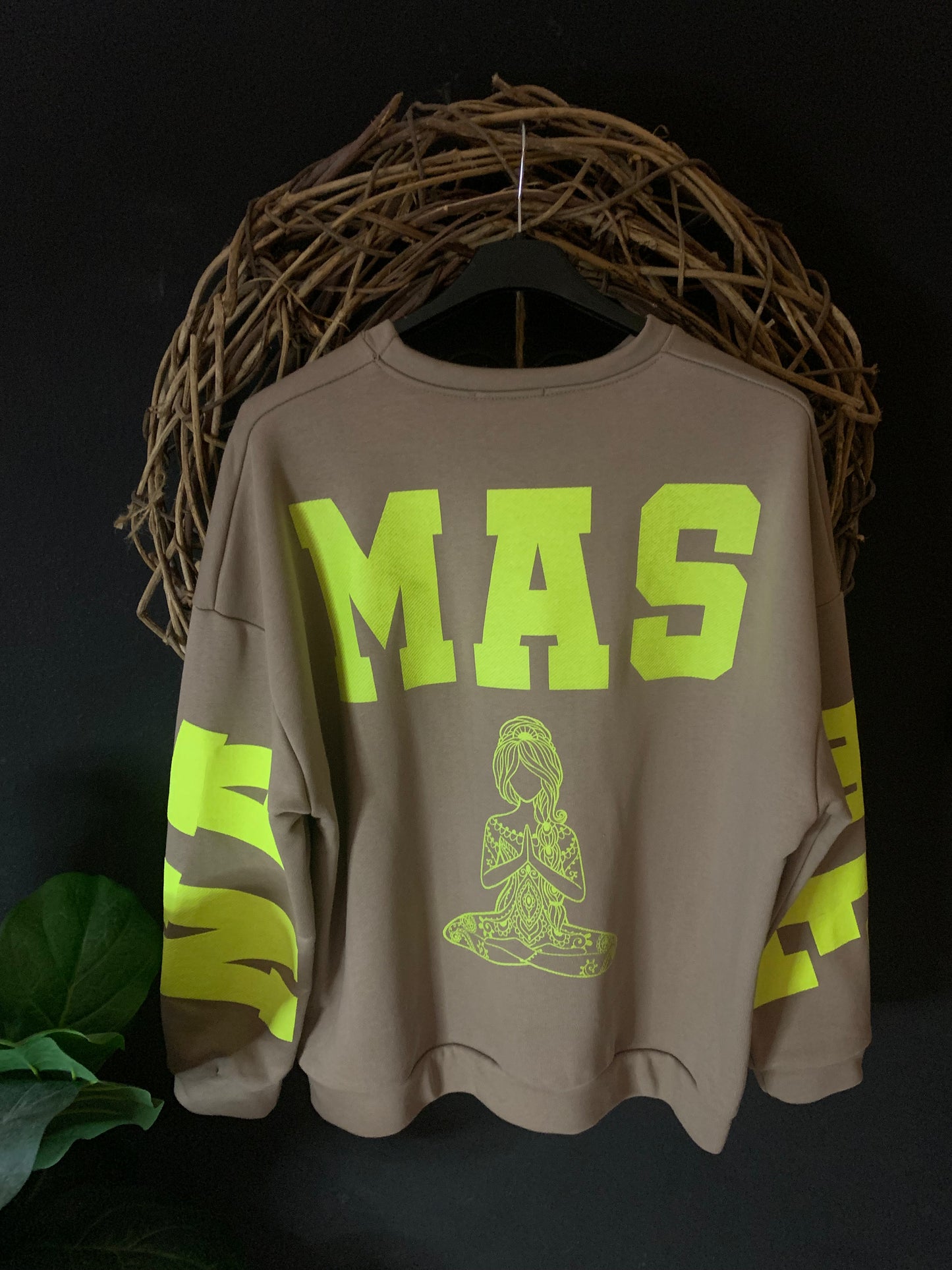 Namaste Sweater Pullover Yoga Hippie Oversize