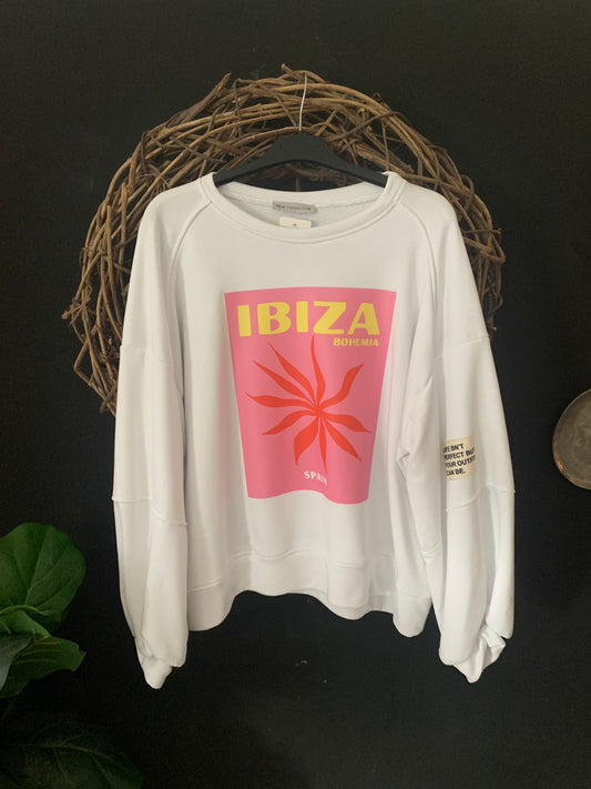 Ibiza Statement Sweater Pullover Hippie Boho mit Patch