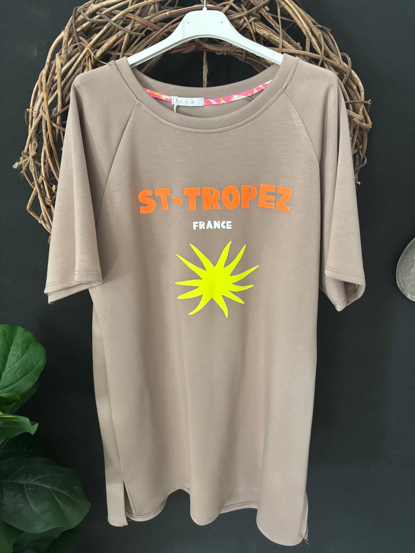 Shirtkleid St.Tropez Statement Neon Hippie Sommerkleid
