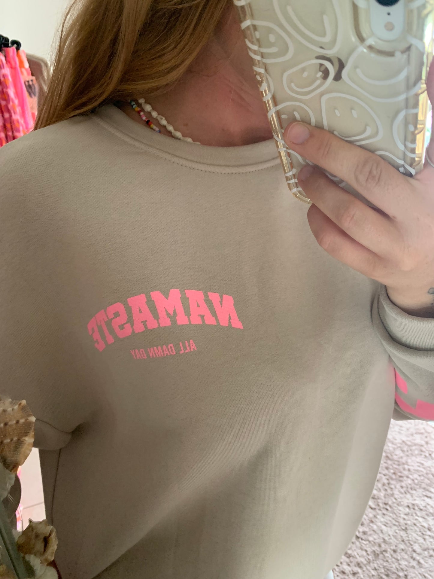 Namaste Sweater Pullover Yoga Hippie Oversize