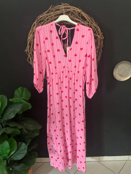 Musselin Kleid Sommerkleid Herzchen Hippie Boho