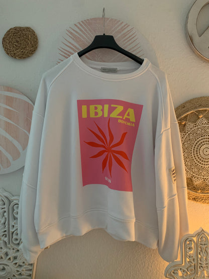 Ibiza Statement Sweater Pullover Hippie Boho mit Patch
