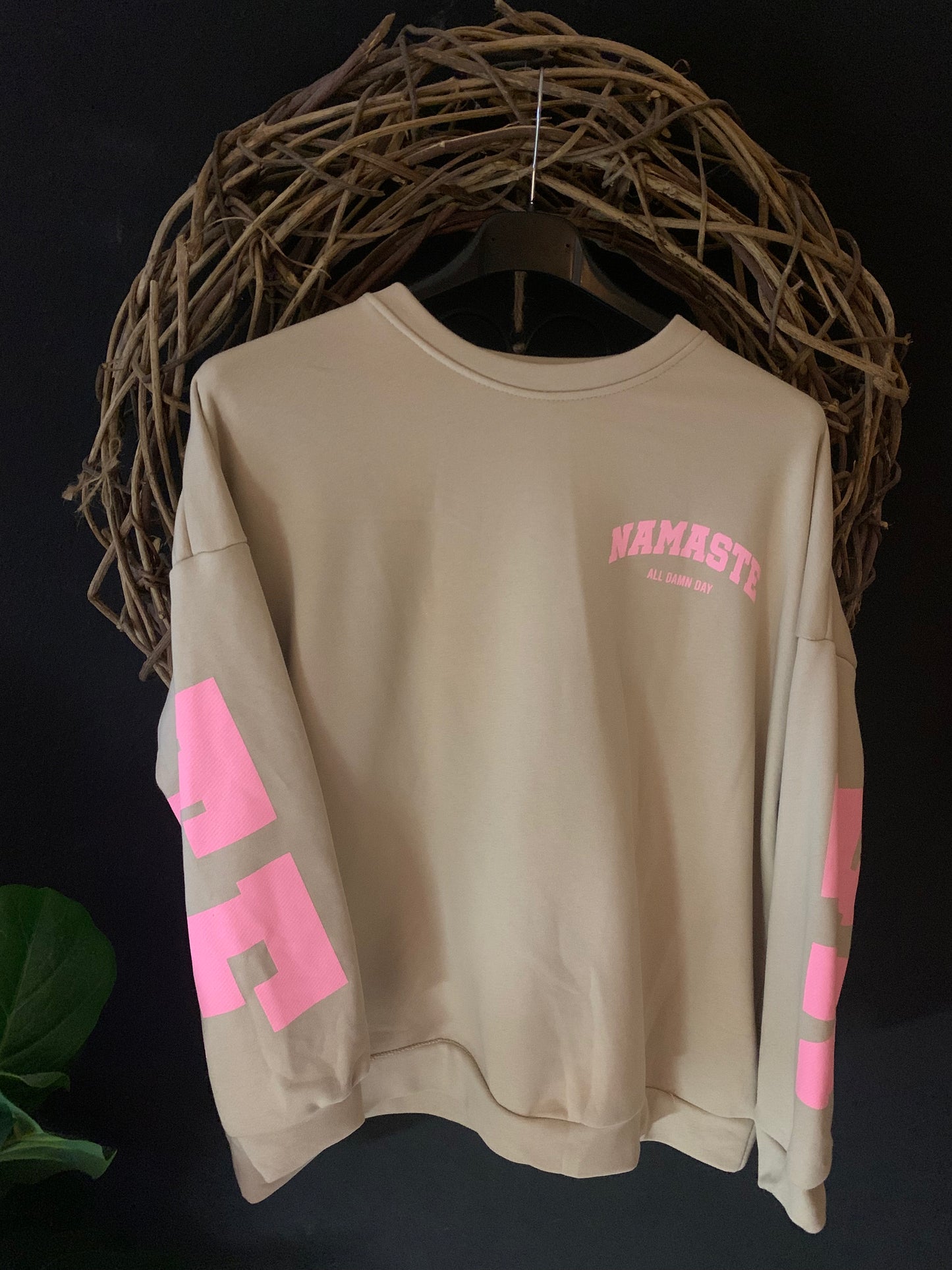Namaste Sweater Pullover Yoga Hippie Oversize