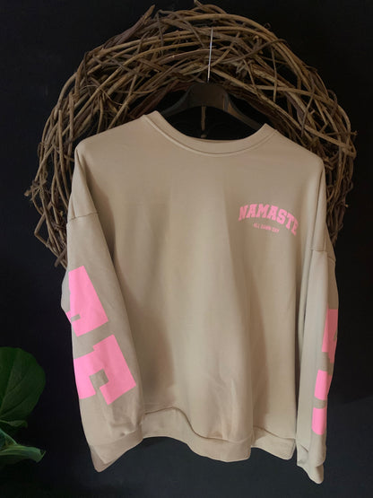 Namaste Sweater Pullover Yoga Hippie Oversize