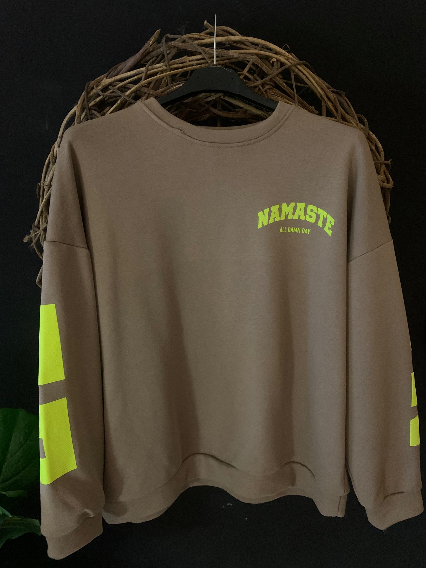 Namaste Sweater Pullover Yoga Hippie Oversize